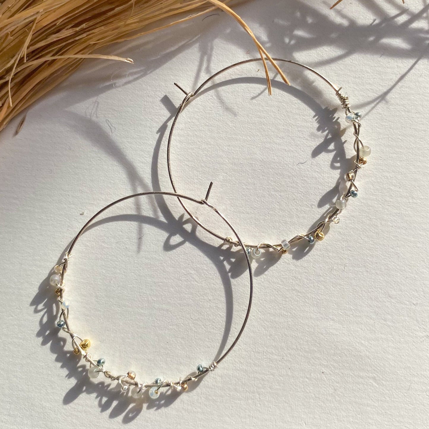 handgemachte Silber Boho Creolen