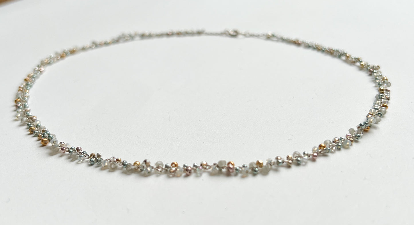 Handgemachte filigrane bohostyle silberkette