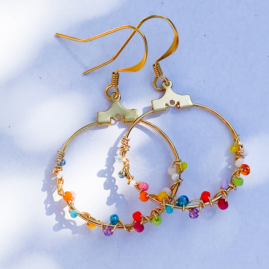 BEAUTIFUL COLORS - Gold Creolen - Ohrhänger