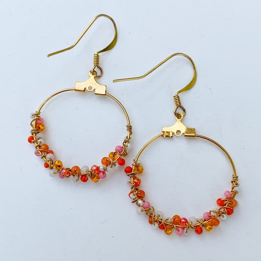 Handgemachte Gold creolen bohostyle