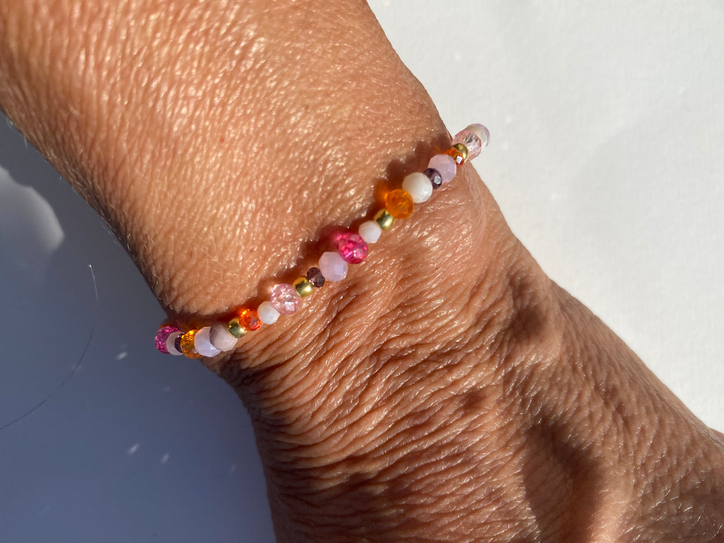MOOD - funkelnde, elastische Armbänder handgefertigt verschiedene Farbvarianten