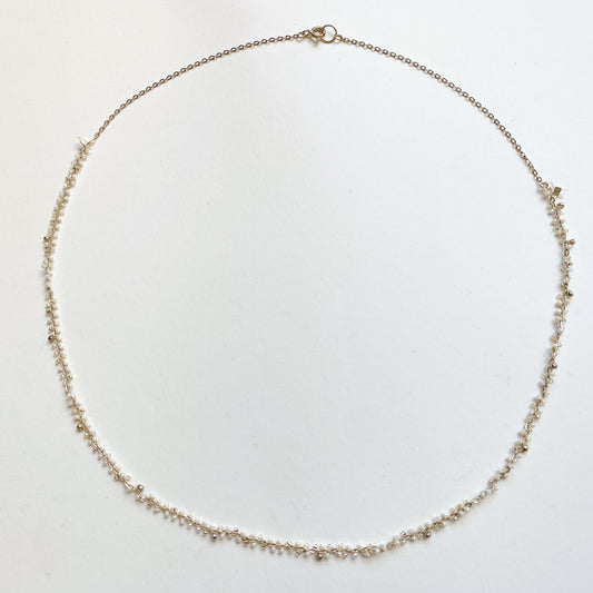 Handgemachte zarte Silberkette . /Bohostyle Braut Hochzeit