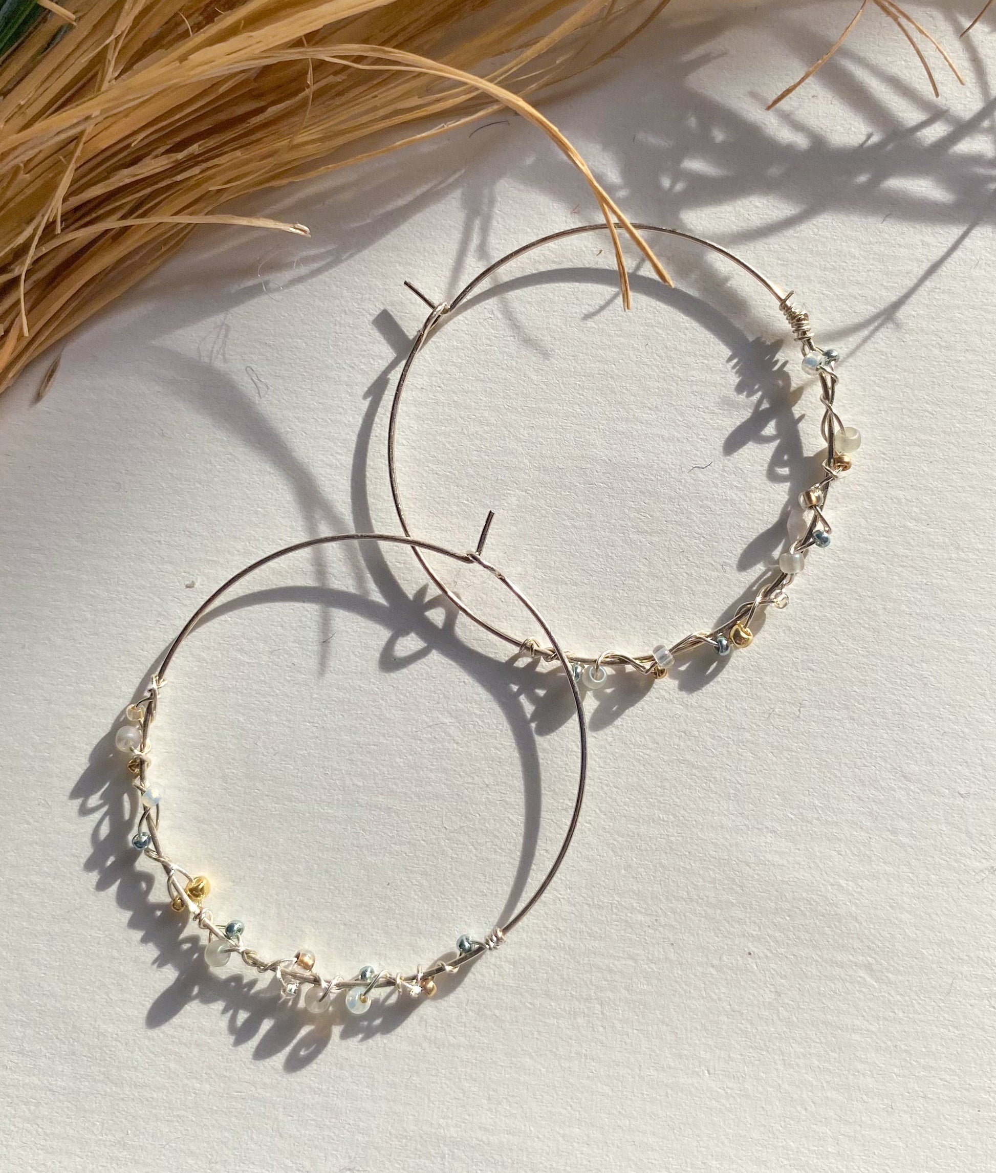 handgemachte Silber Boho Creolen