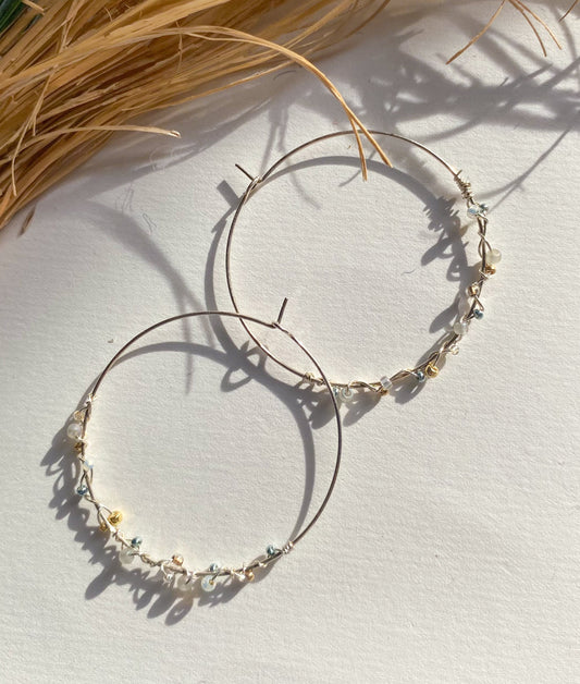 handgemachte Silber Boho Creolen