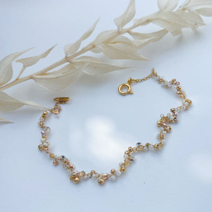WHITE WEDDING - goldenes Armband im lilley design