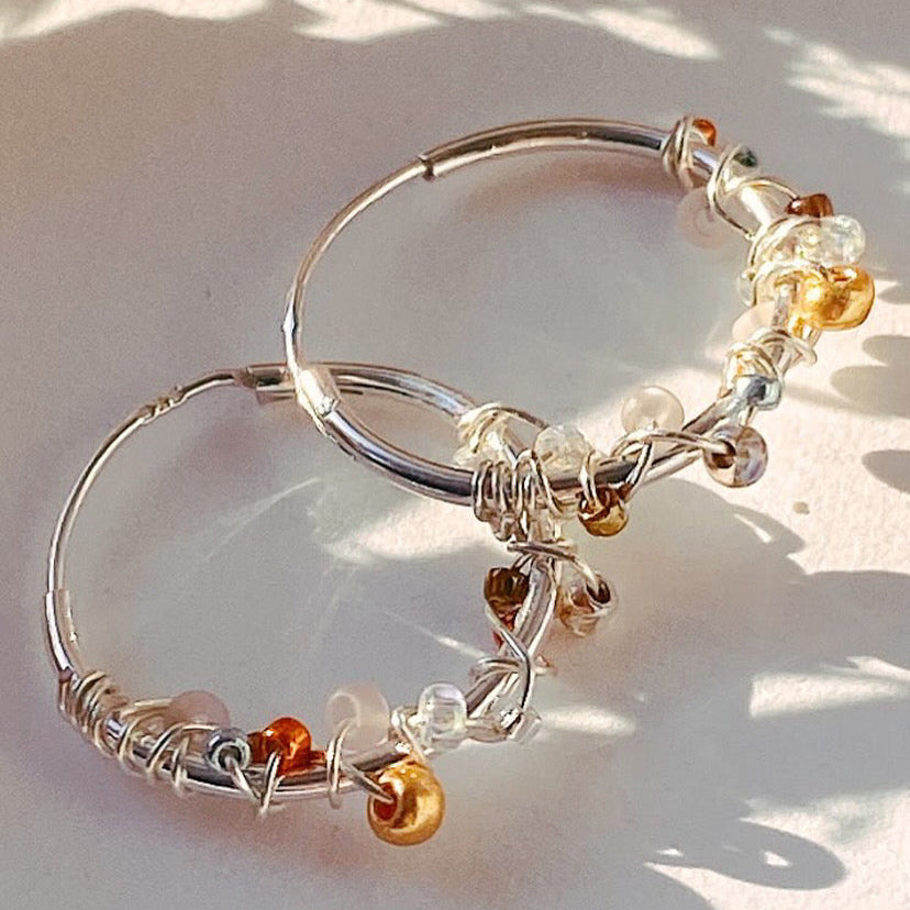 GOLDEN SUNRISE Silber Ohrringe