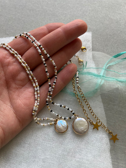Blüten Ohrringe Gold Filled | CORAL – Boho mit Perle