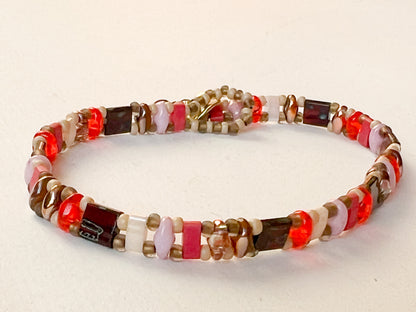 Glasperlenarmband Damen handgemacht - FEBE Glasperlen Armband in vielen Farben