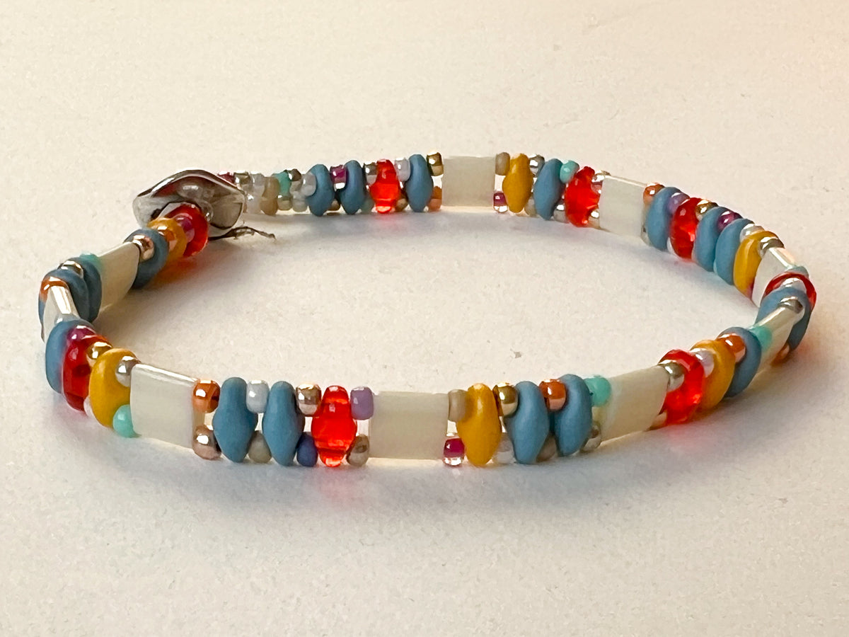 Glasperlenarmband Damen handgemacht - FEBE Glasperlen Armband in vielen Farben