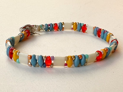 Glasperlenarmband Damen handgemacht - FEBE Glasperlen Armband in vielen Farben