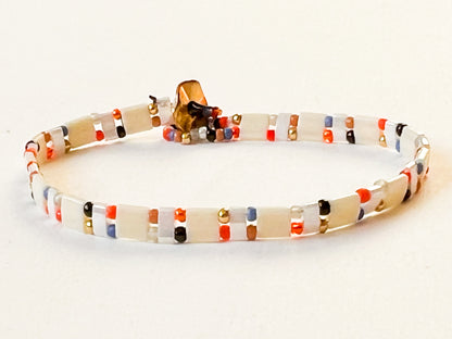 Glasperlenarmband Damen handgemacht - FEBE Glasperlen Armband in vielen Farben