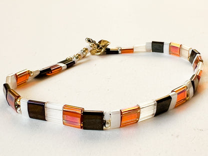 Glasperlenarmband Damen handgemacht - FEBE Glasperlen Armband in vielen Farben
