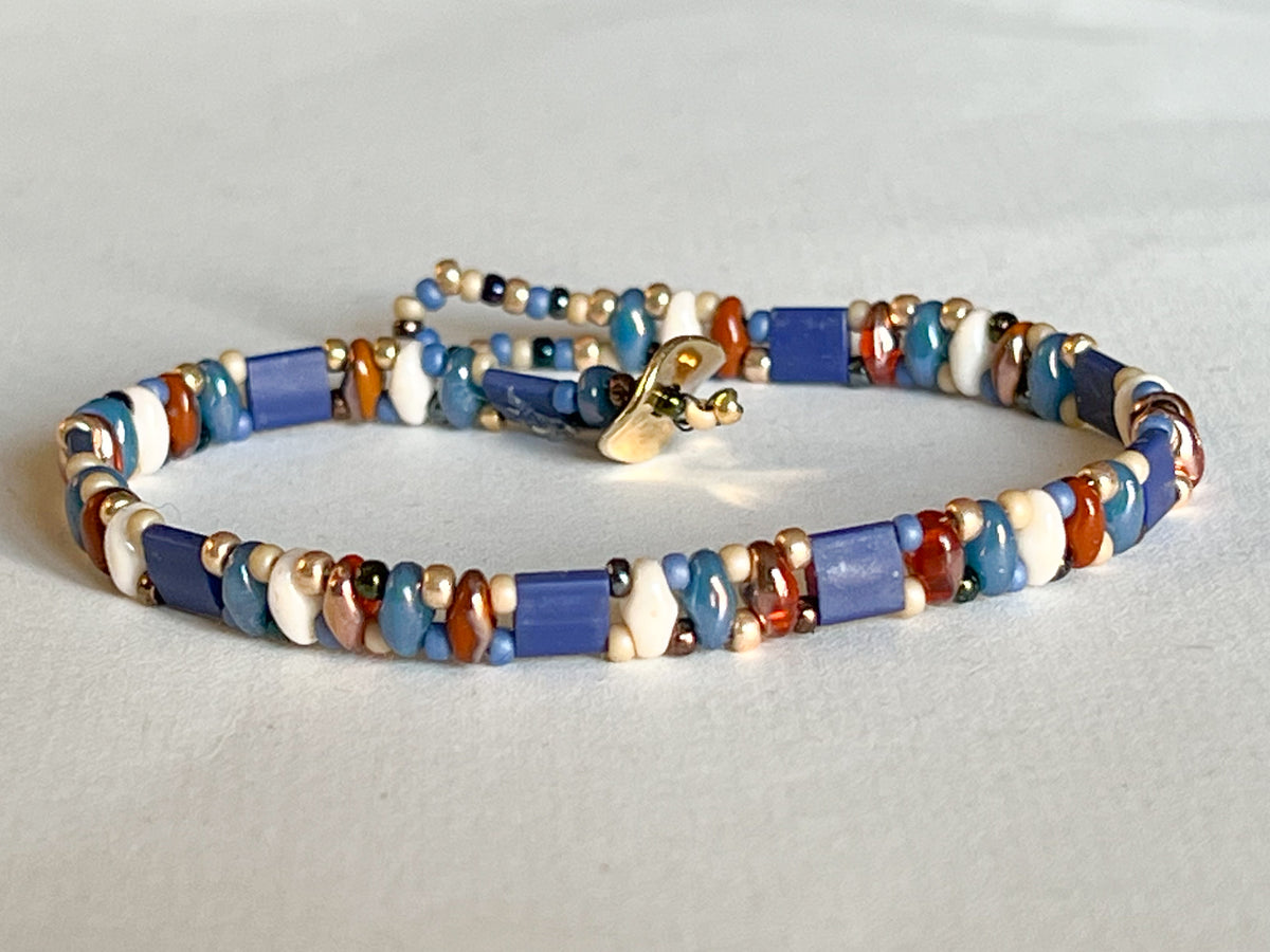 Glasperlenarmband Damen handgemacht - FEBE Glasperlen Armband in vielen Farben