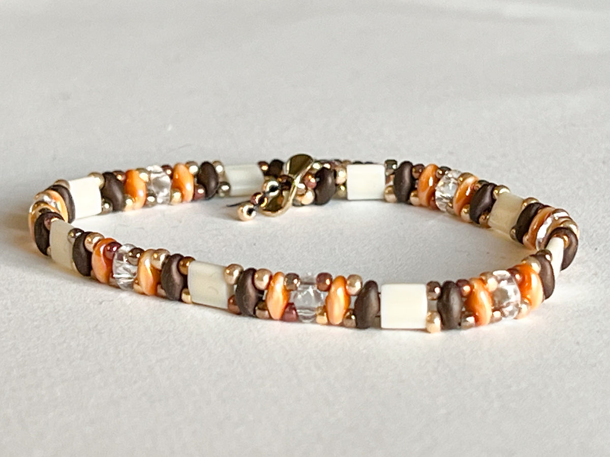 Glasperlenarmband Damen handgemacht - FEBE Glasperlen Armband in vielen Farben