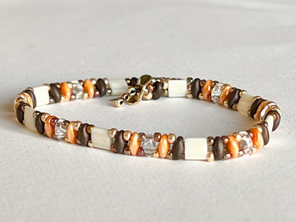 Glasperlenarmband Damen handgemacht - FEBE Glasperlen Armband in vielen Farben