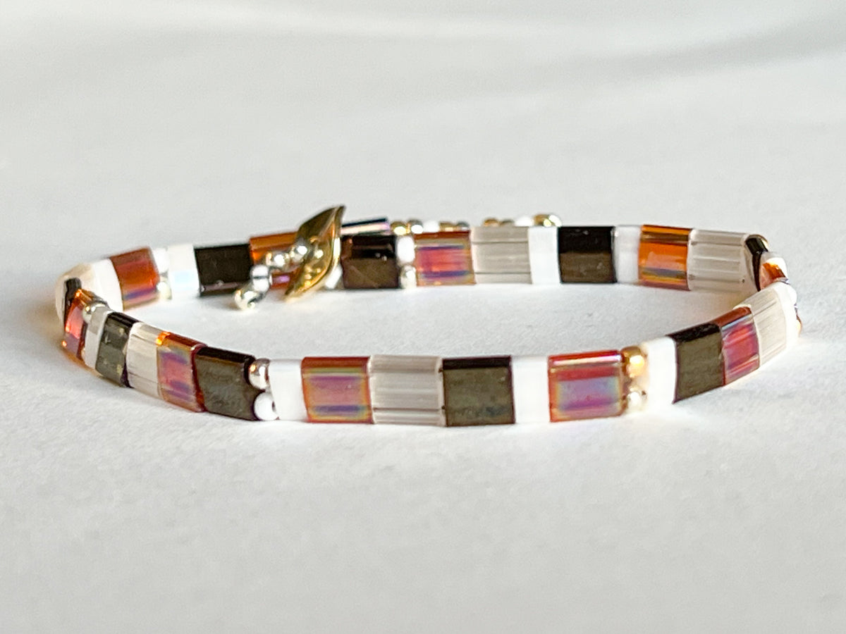 Glasperlenarmband Damen handgemacht - FEBE Glasperlen Armband in vielen Farben