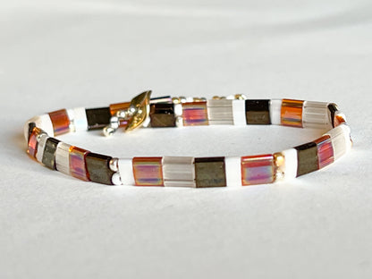 Glasperlenarmband Damen handgemacht - FEBE Glasperlen Armband in vielen Farben