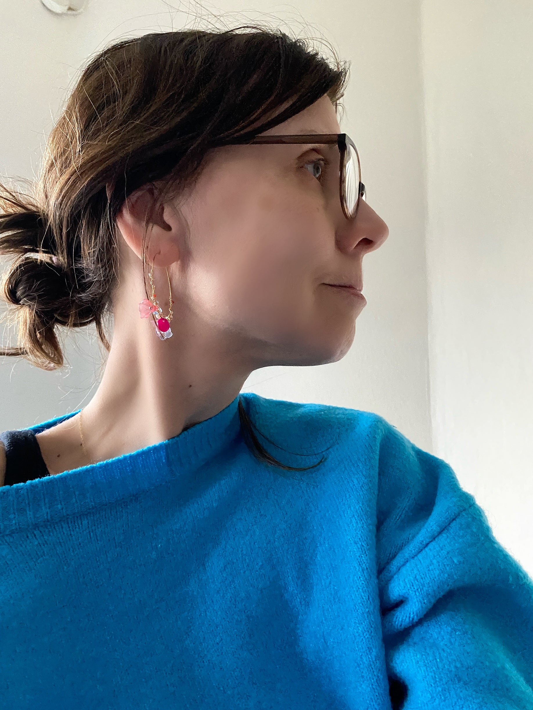 BLUSH - Große vergoldete Blumen Creolen - Mein Shop 