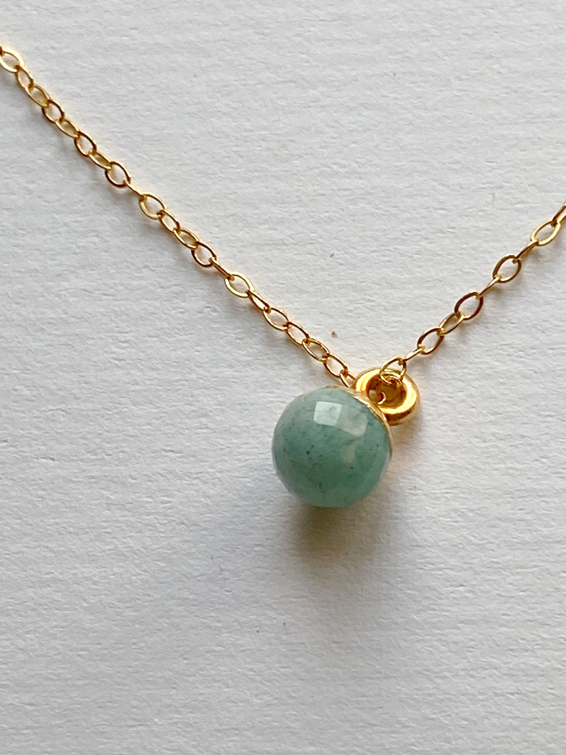 handgemachte Goldkette Agenturen Edelsteinanhänger - Charm /  GRACE Gold