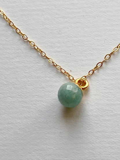 handgemachte Goldkette Agenturen Edelsteinanhänger - Charm /  GRACE Gold