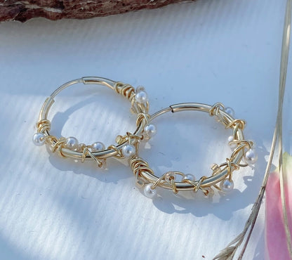 WHITE WEDDING  - Gold Mini-Creolen - Mein Shop