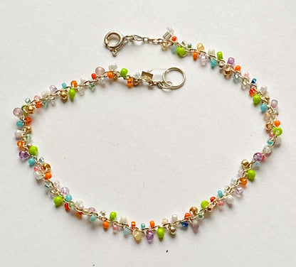 BIBOU - buntes Silber Armband im Lilley-Design