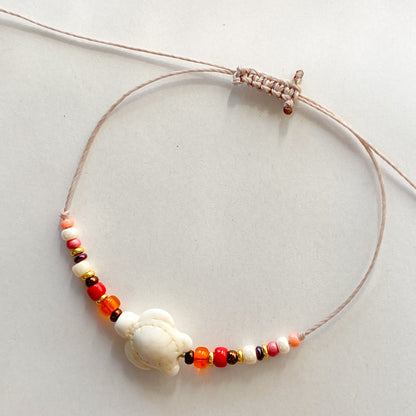 SCHILDI - Schiebeknoten Armband mit Schildkröte