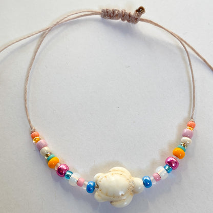 SCHILDI - Schiebeknoten Armband mit Schildkröte