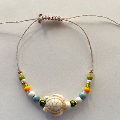 SCHILDI - Schiebeknoten Armband mit Schildkröte