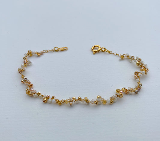 WHITE WEDDING - goldenes Armband im lilley design