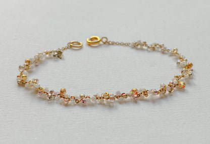 handgemachte WHITE WEDDING - goldenes Armband im lilley design