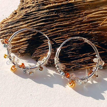 GOLDEN SUNRISE Silber Ohrringe - Mein Shop