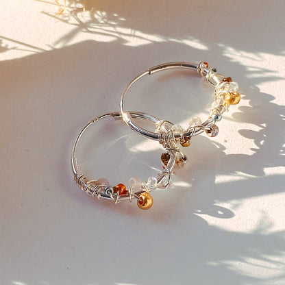 GOLDEN SUNRISE Silber Ohrringe - Mein Shop