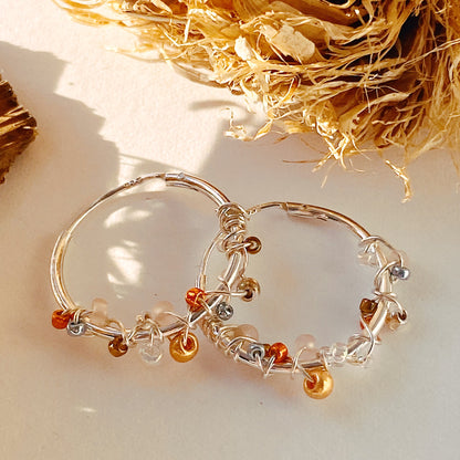 GOLDEN SUNRISE Silber Ohrringe - Mein Shop