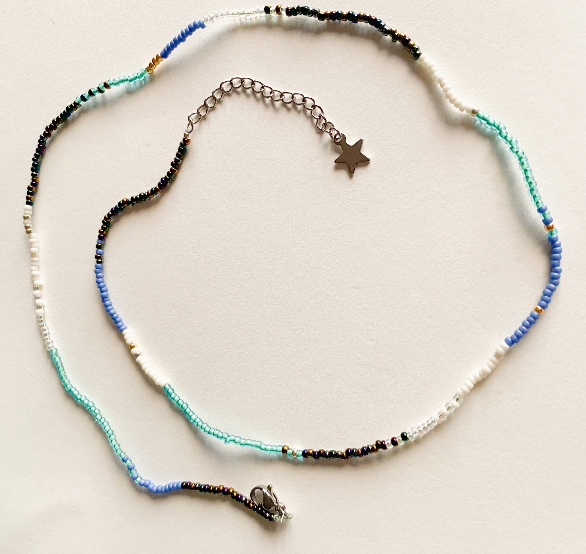 handgefertige multifunktional boho Glasperlenkette