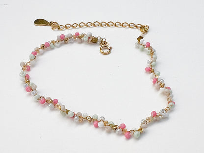 handgemachtes zartes Gold Fusskettchen PASTELLY