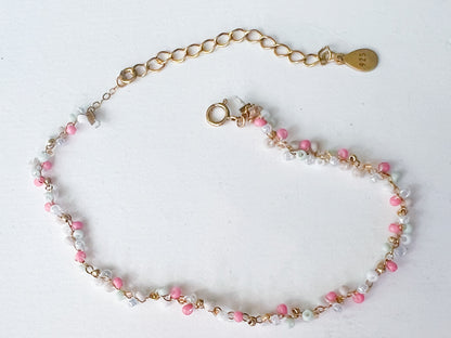 handgemachtes zartes Gold Fusskettchen PASTELLY