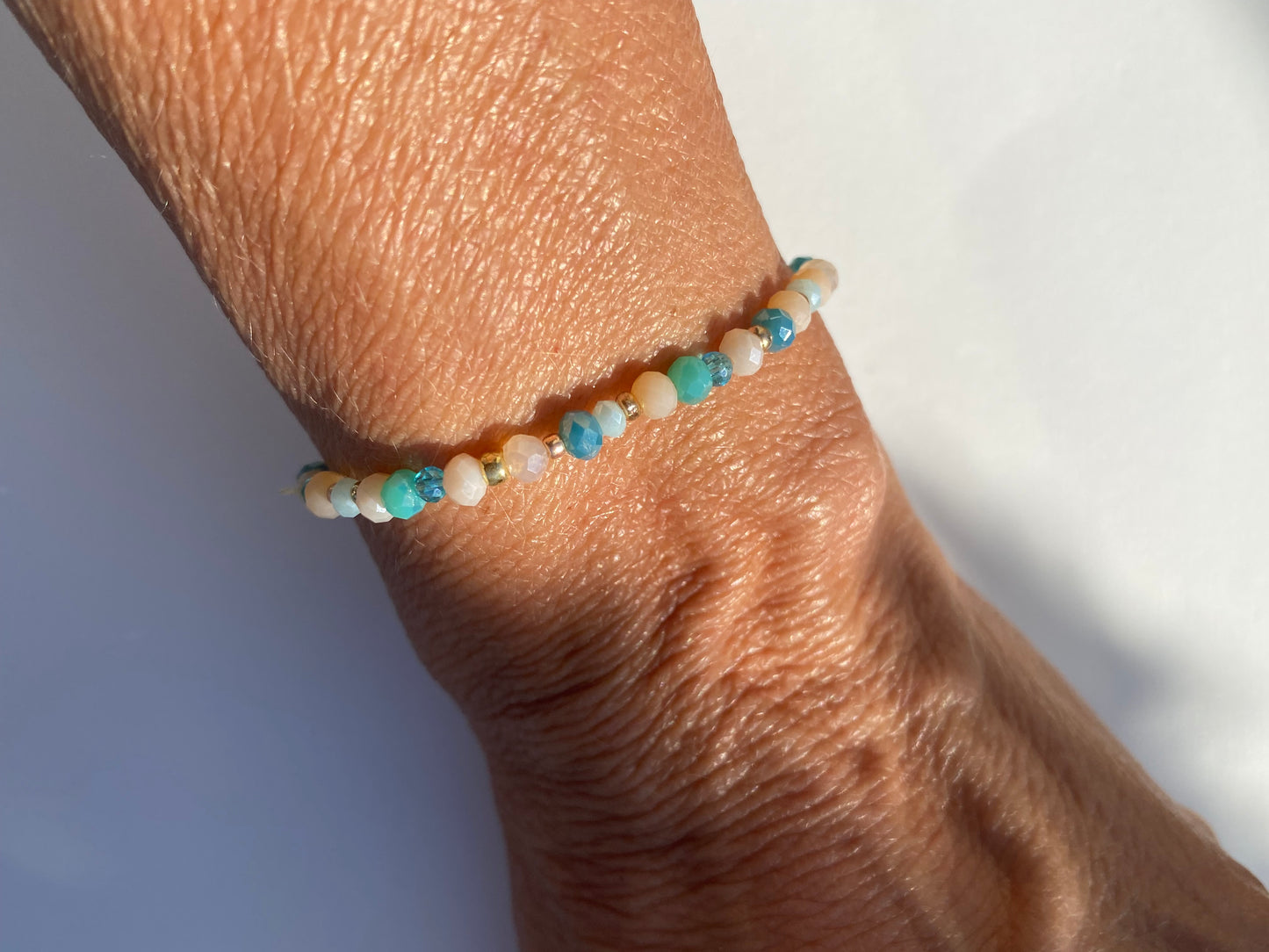 MOOD - funkelnde, elastische Armbänder handgefertigt verschiedene Farbvarianten