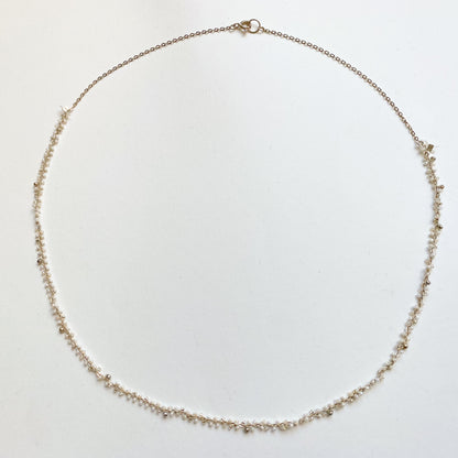 Handgemachte zarte Silberkette . /Bohostyle Braut Hochzeit