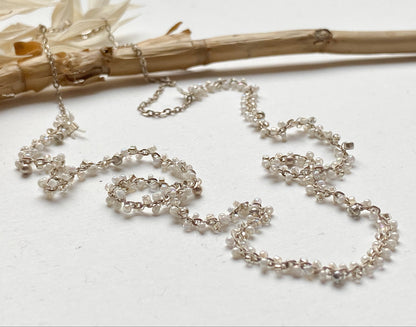 handgemachte zarte Silberkette  -SILVER MOON