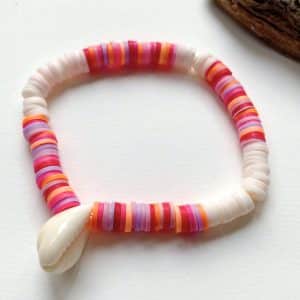 Kauri-Muschel elastisches Ibiza-Armband